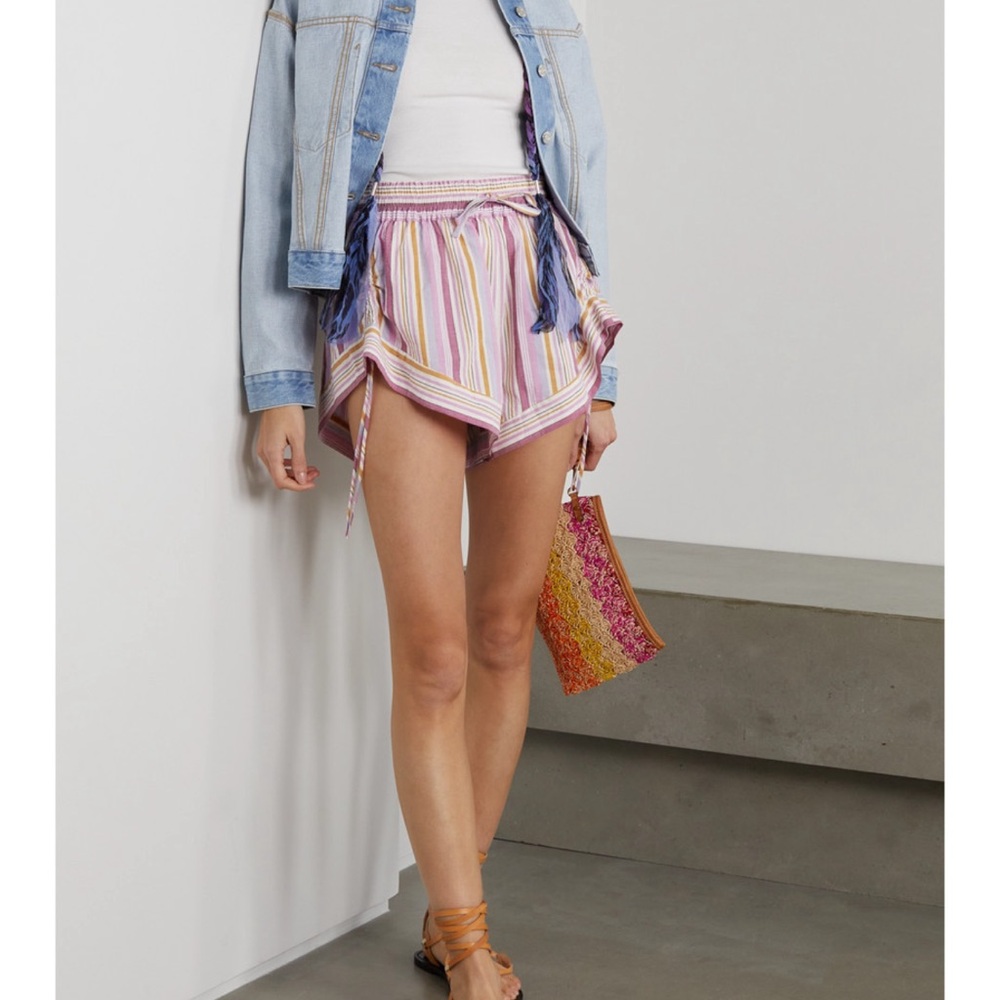 ISABEL MARANT
Thalia striped cotton-voile shorts
